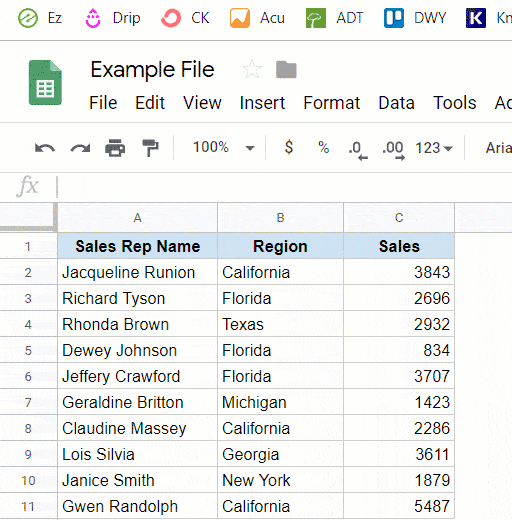 Cách chèn nhiều hàng trong Google Sheets 